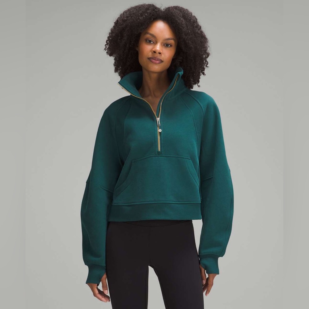 lululemon athletica scuba funnel neck sweatshirt with half zip